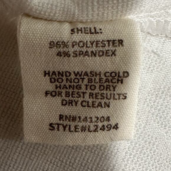 Hem & Thread White Jacquard Textured Fit & Flare Dress side Cutouts Small - Picture 12 of 14